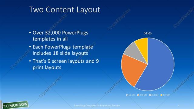 Two Content presentation slide layout