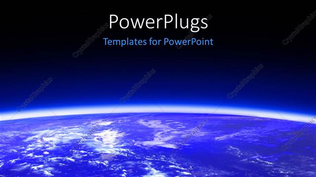  Presentation with world globe earth - The outer view of the Earth with bluish background