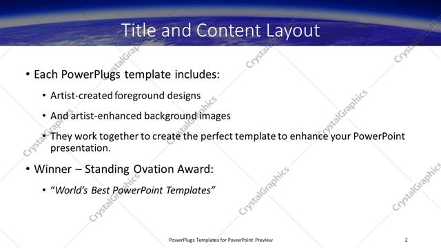 Title and Content presentation slide layout