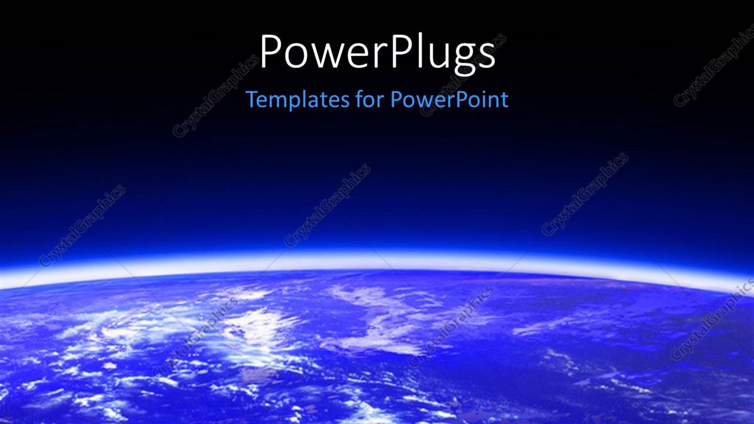 Featuring the Outer View of the Earth with Bluish Background