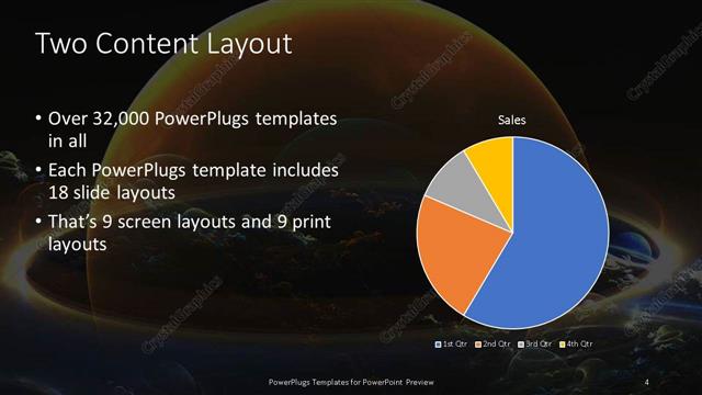 Two Content presentation slide layout
