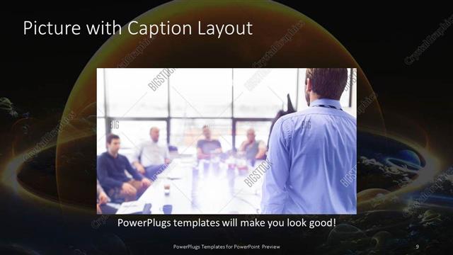 Picture with Caption presentation slide layout
