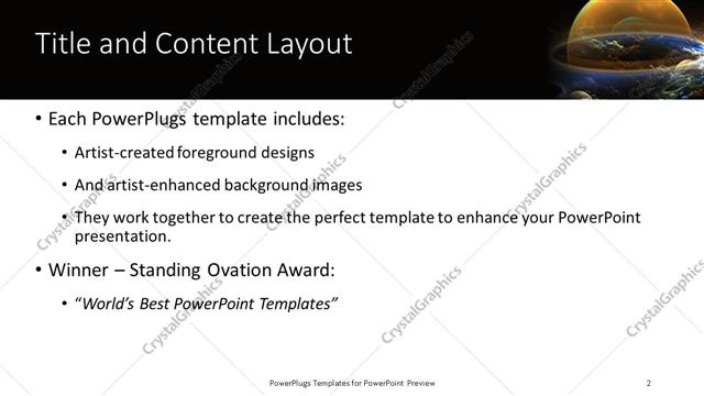 Title and Content presentation slide layout