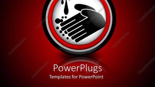  Presentation with soap - Outline of hands washing, soap lather, water