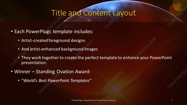 Title and Content presentation slide layout