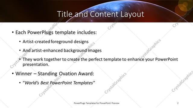 Title and Content presentation slide layout