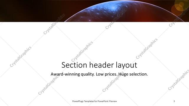 Section Header presentation slide layout
