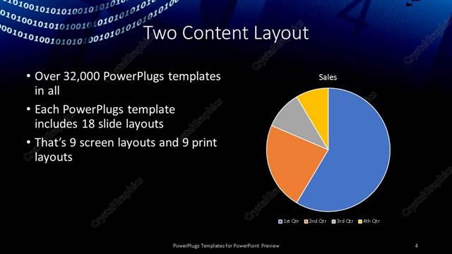 Two Content presentation slide layout