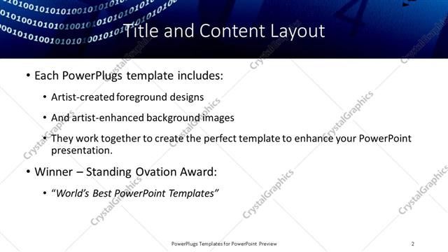 Title and Content presentation slide layout
