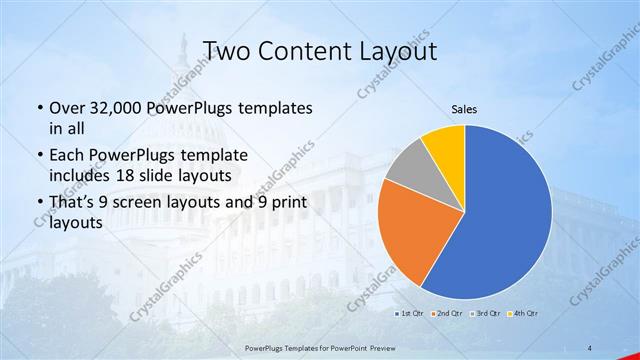 Two Content presentation slide layout