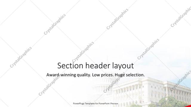 Section Header presentation slide layout