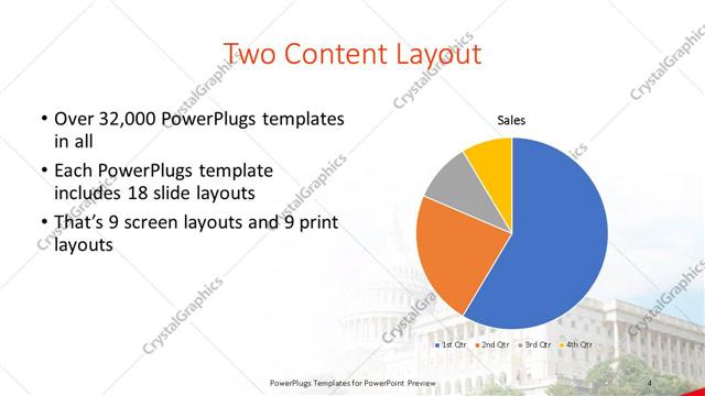 Two Content presentation slide layout