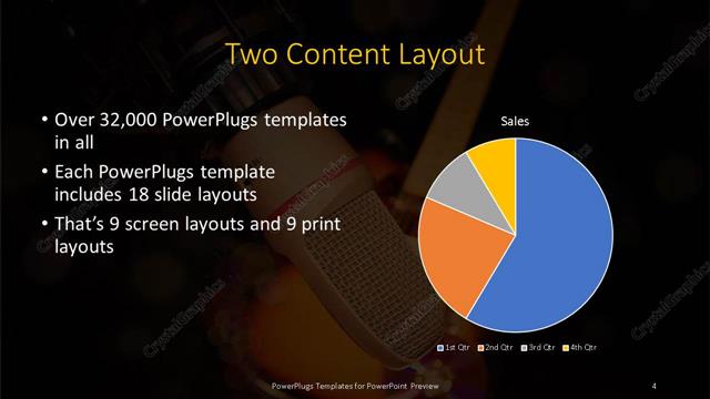 Two Content presentation slide layout
