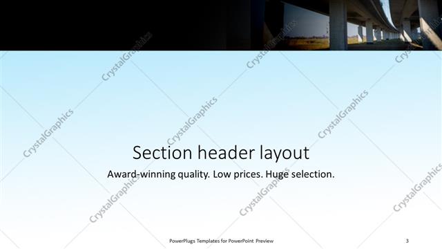 Section Header presentation slide layout
