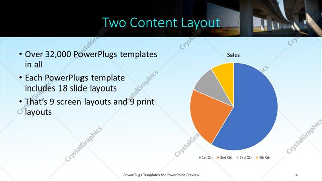 Two Content presentation slide layout