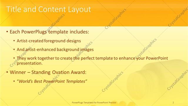 Title and Content presentation slide layout