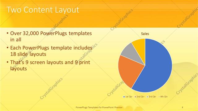 Two Content presentation slide layout
