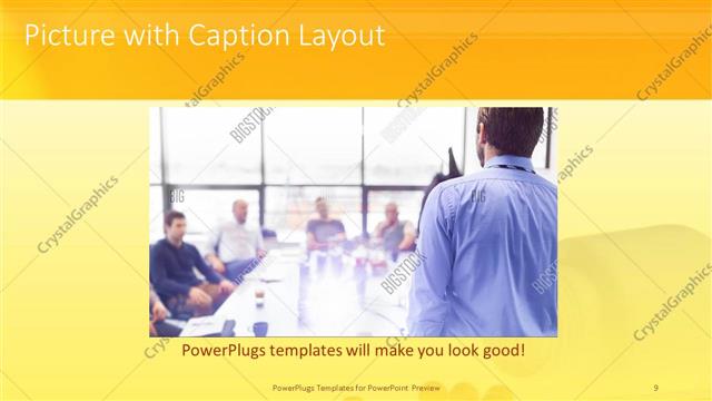 Picture with Caption presentation slide layout