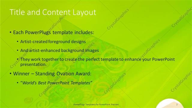 Title and Content presentation slide layout