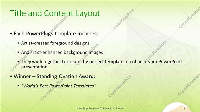 Title and Content presentation slide layout