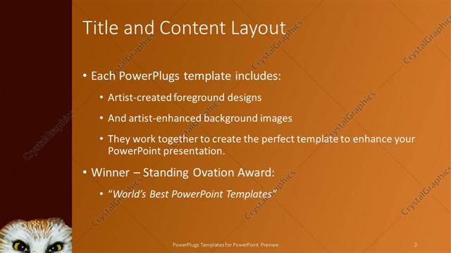 Title and Content presentation slide layout