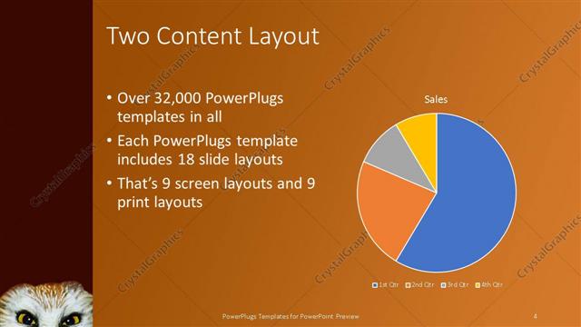 Two Content presentation slide layout