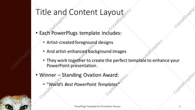 Title and Content presentation slide layout