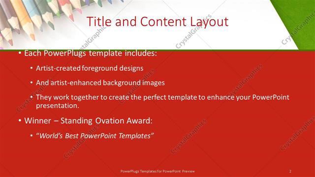 Title and Content presentation slide layout