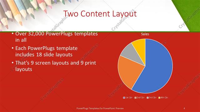 Two Content presentation slide layout