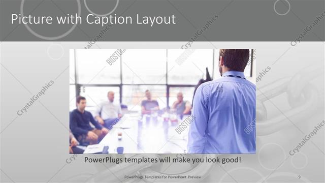 Picture with Caption presentation slide layout