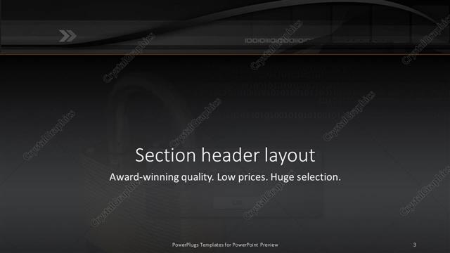 Section Header presentation slide layout