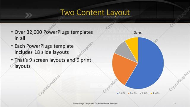 Two Content presentation slide layout