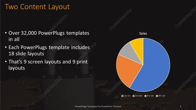 Two Content presentation slide layout