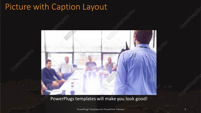 Picture with Caption presentation slide layout