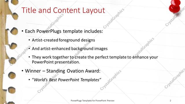 Title and Content presentation slide layout