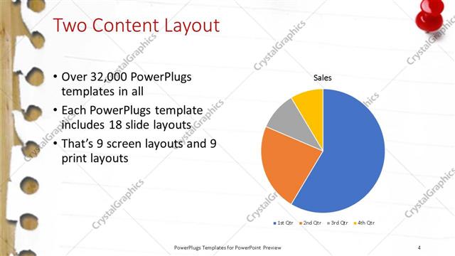 Two Content presentation slide layout