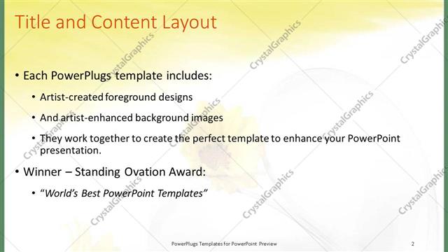 Title and Content presentation slide layout