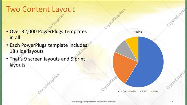 Two Content presentation slide layout