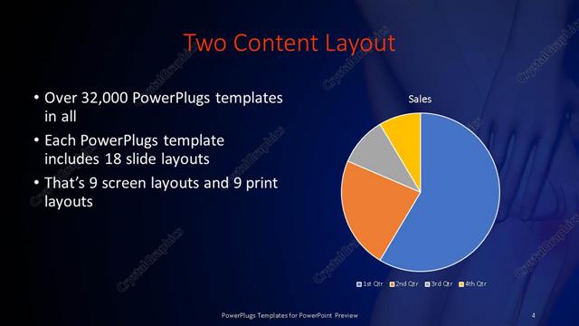 Two Content presentation slide layout