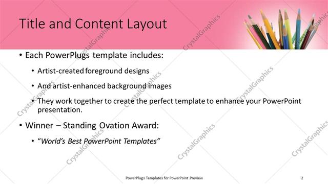 Title and Content presentation slide layout