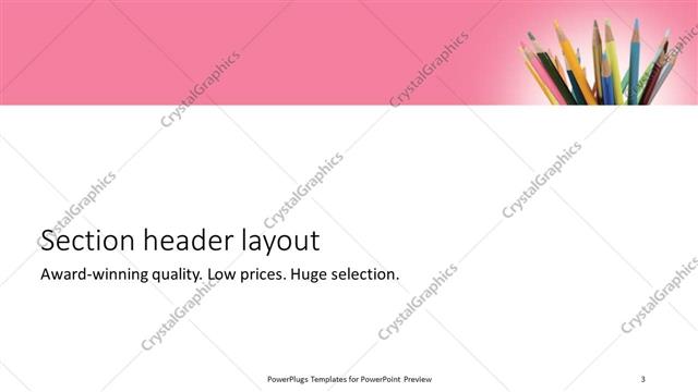 Section Header presentation slide layout