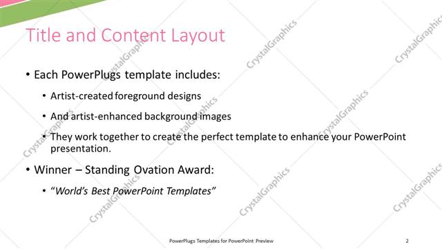 Title and Content presentation slide layout