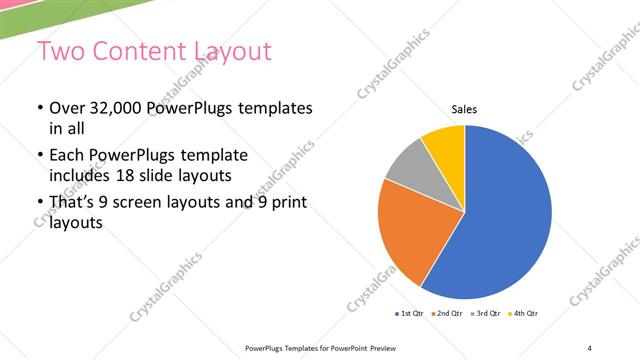 Two Content presentation slide layout