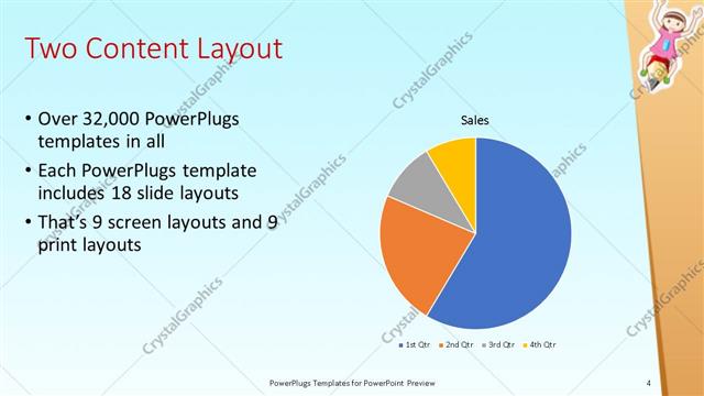 Two Content presentation slide layout