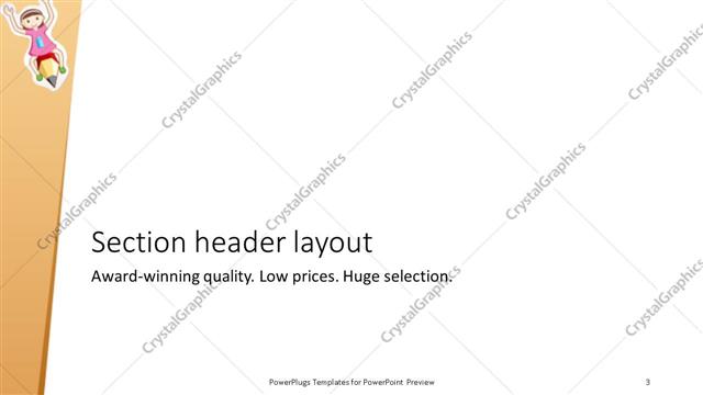 Section Header presentation slide layout