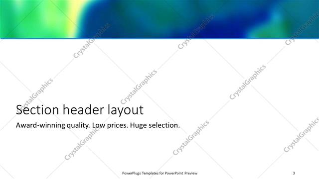 Section Header presentation slide layout
