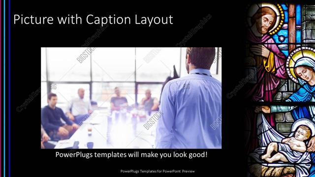 Picture with Caption presentation slide layout
