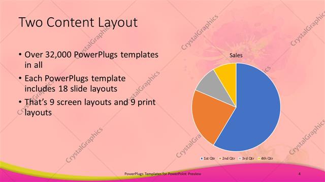Two Content presentation slide layout