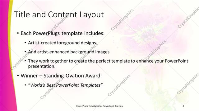 Title and Content presentation slide layout