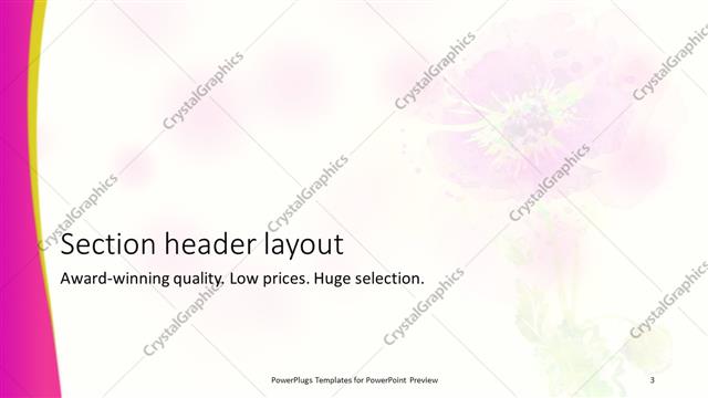 Section Header presentation slide layout